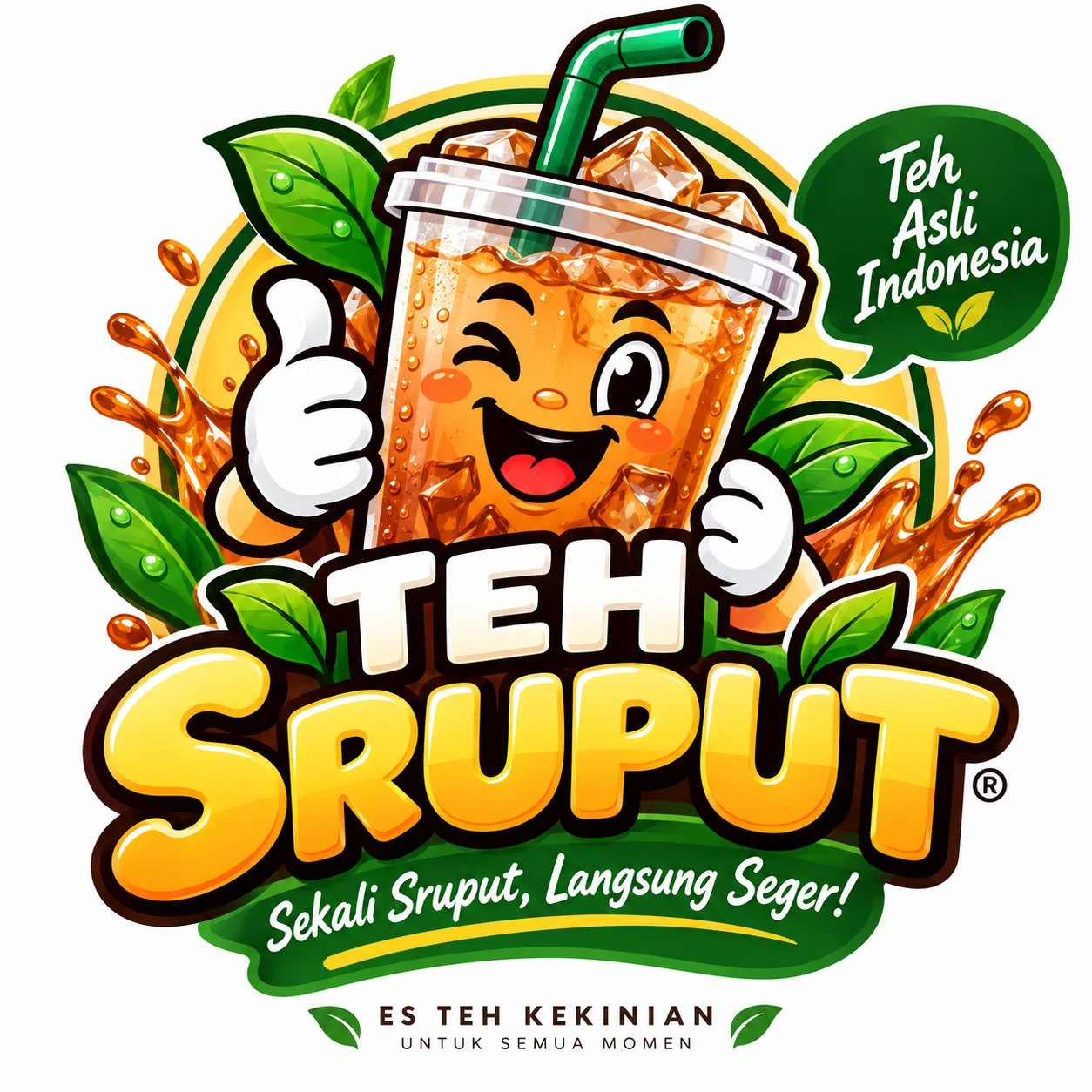 Dari Gelas Es Teh ke Logo Profesional: Konsep Branding Teh Sruput